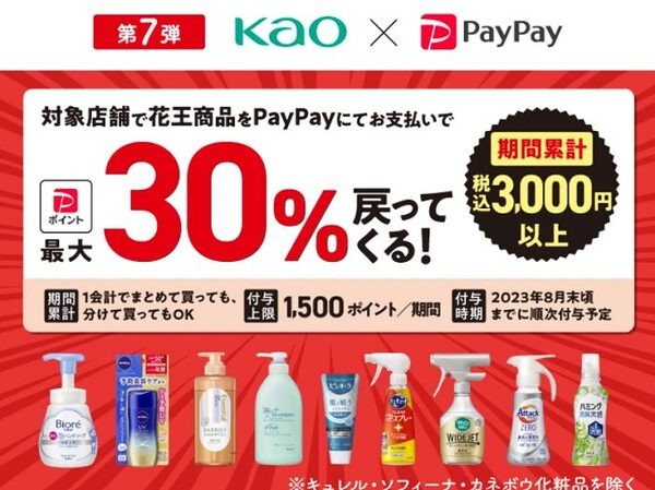 梅雨のジメジメ対策グッズ「花王×PayPay」でお得に購入　30％還元キャンペーン詳細と注意点