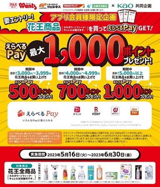 最大20%分のえらべるPay還元