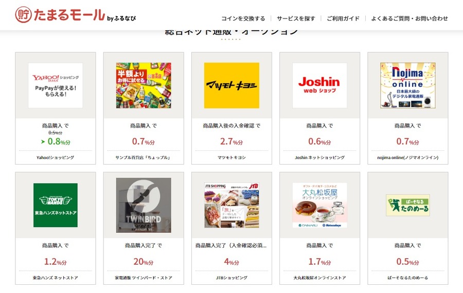 たまるモールで1ポイントでも獲得することが条件です