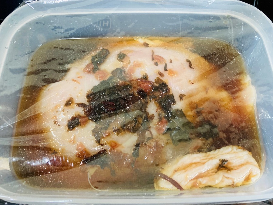ふんわりとタップして電子レンジで約6分程度加熱します