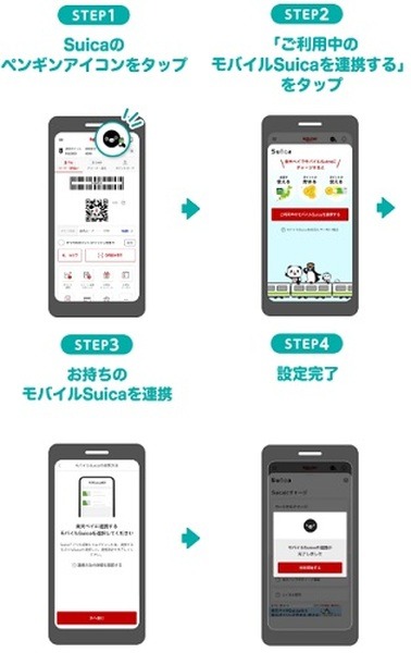 モバイルSuicaとの連携方法