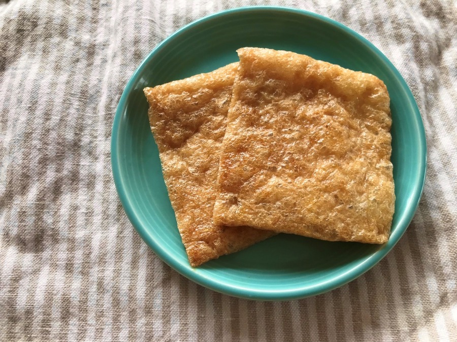 下味冷凍で味付き油揚げ