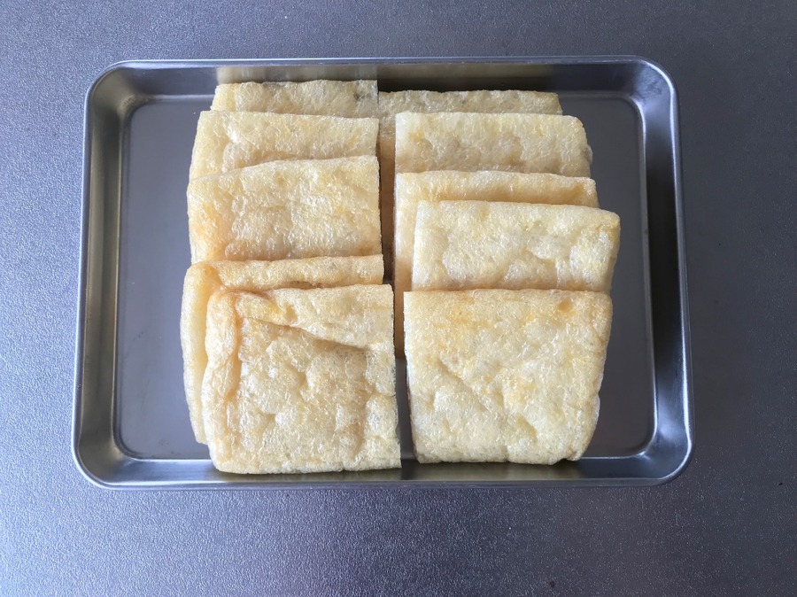下味冷凍で味付き油揚げ材料