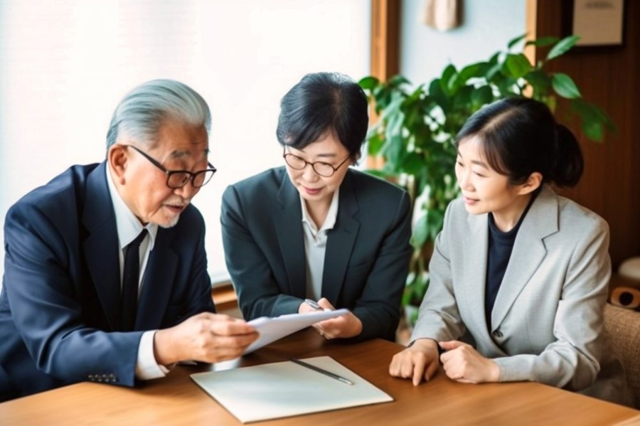 相続の方法について話し合う
