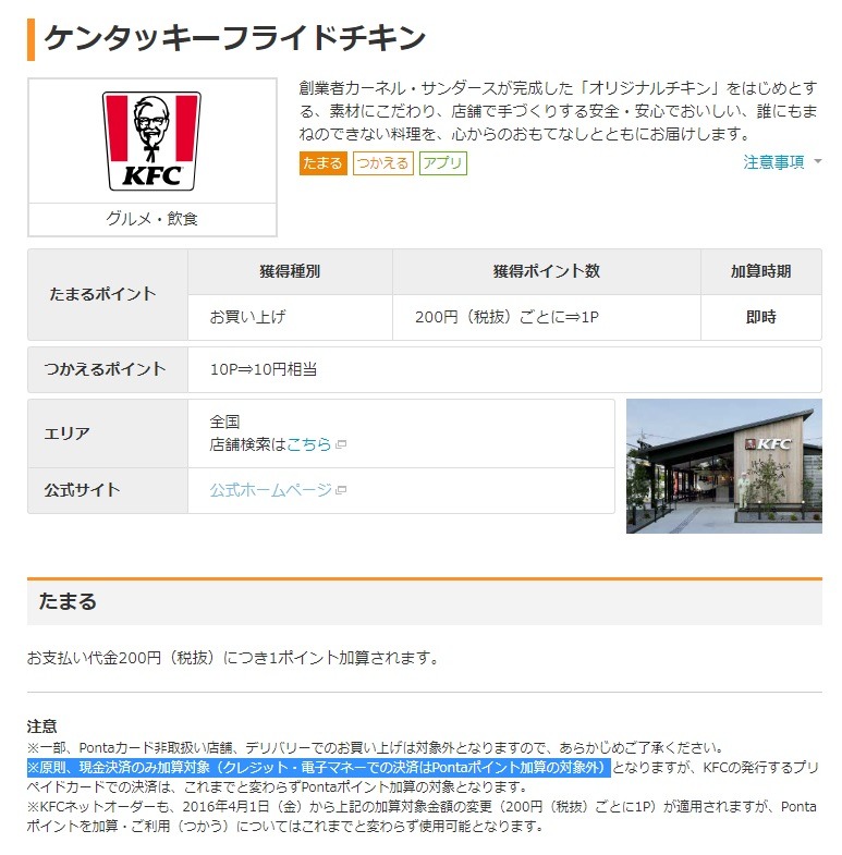 注目のお店2ケンタッキーフライドチキン