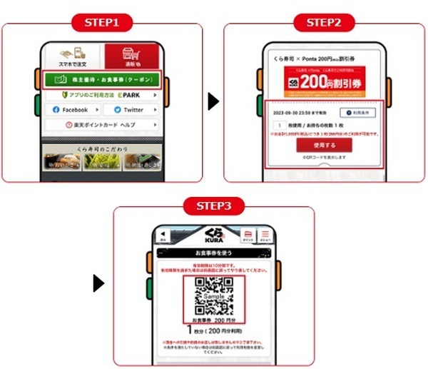 クーポンの利用方法