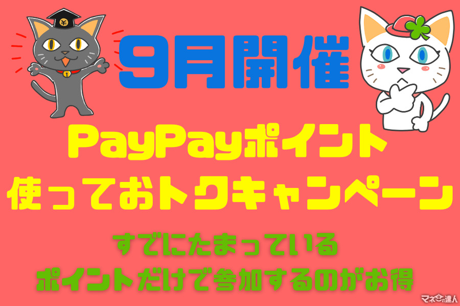 9月開催「PayPayポイント使っておトクキャンペーン」に備えて買い物するのはお得ではありません　すでにたまっているポイントだけで参加しましょう