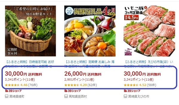寄付金額が高額だからこその高還元