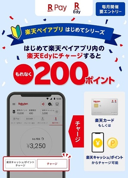 楽天Edyアプリから楽天Edyを利用したことがある人は対象外です