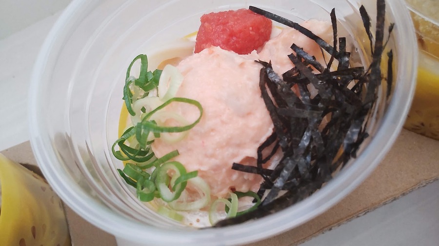 明太ポテサラクリームうどん