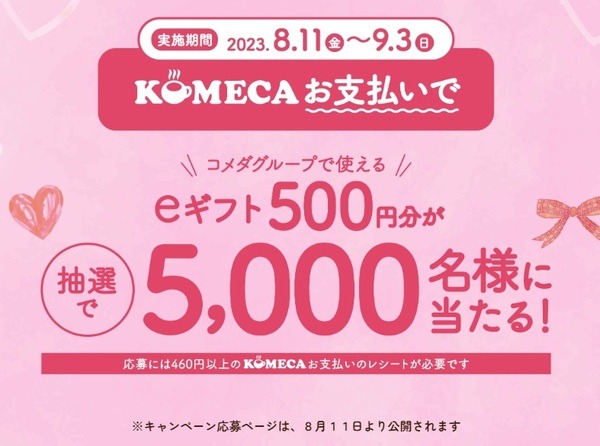 KOMECA（コメカ）を使ってキャンペーンにも参加できる
