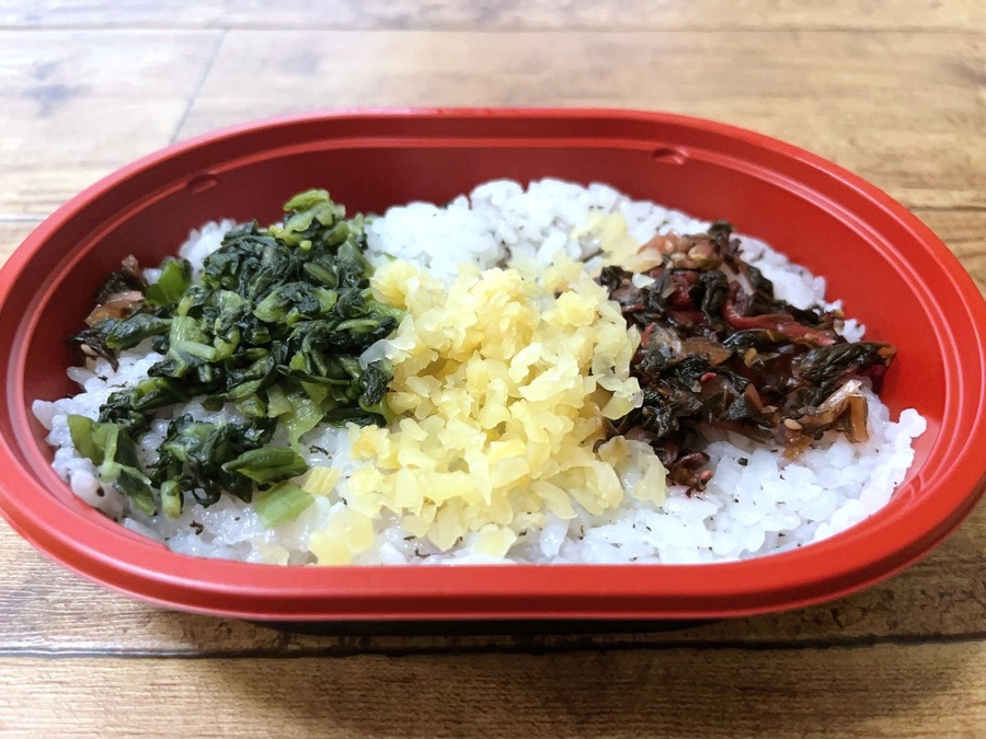 だけ弁当　漬物の味