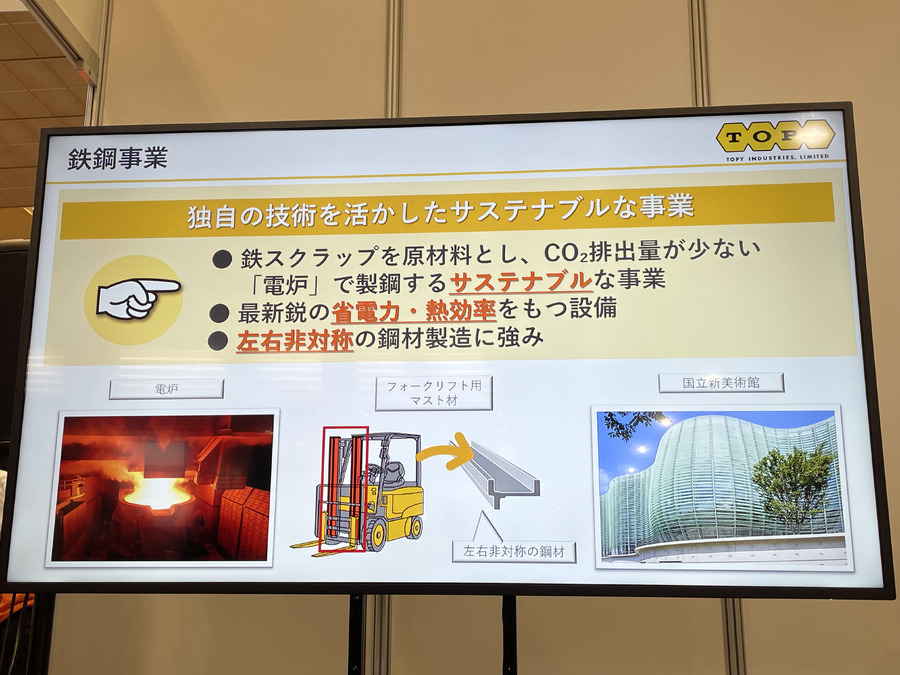 鋼材を製鋼から圧延まで一貫生産