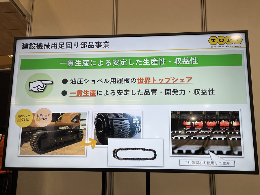 建設機械用足回り部品事業