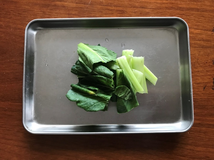 油揚げと余り野菜の甘辛卵とじ丼　お野菜