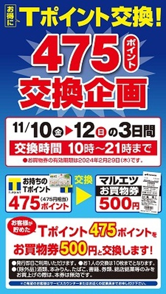 マルエツでお買物券に交換する