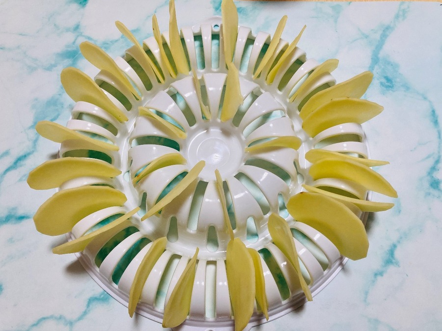 おうちで堅あげポテトが作れる！　ダイソーの「電子レンジチップスメーカー」で4種類作ってみた