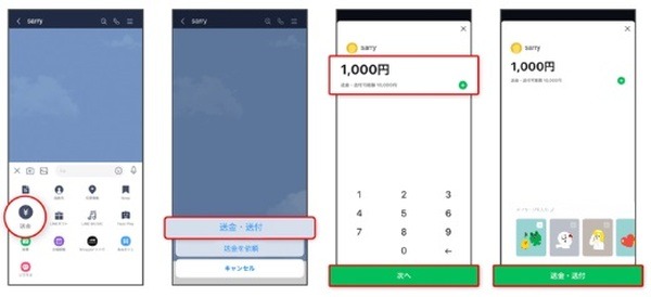 LINE Payライト残高を送金・送付する方法