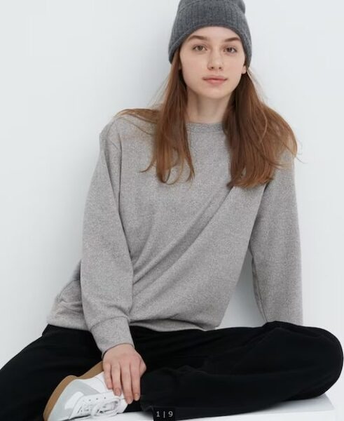 ソフトニットフリースクルーネックT