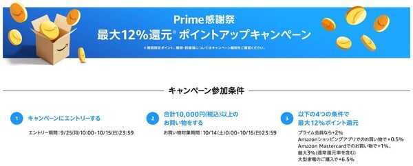 条件達成で「最大12％還元」ポイントアップ