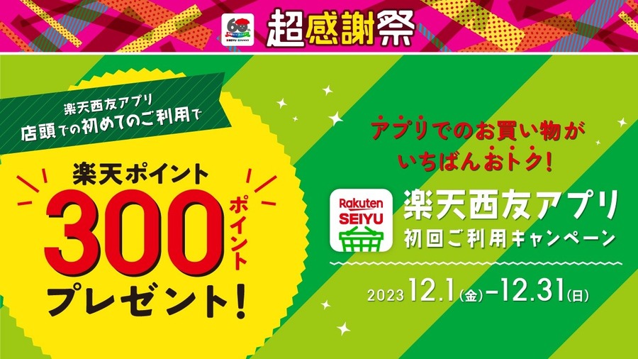 西友×楽天ポイント　12/28～31はポイント10倍、ボーナスポイント商品も！