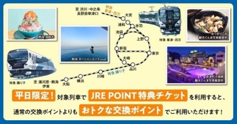 【JR東日本】1日1万円で新幹線乗り放題　JRE POINTで普通列車グリーン車、温泉地行き特急もお得に乗れる