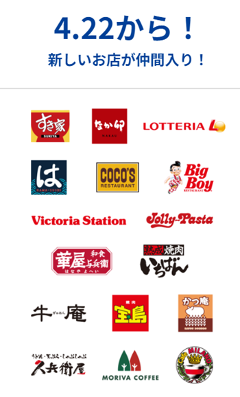 【新Vポイント】ゼンショーグループ（すき家、なか卯、はま寿司、ロッテリア等）が仲間入りで統合に向けて利用範囲拡大