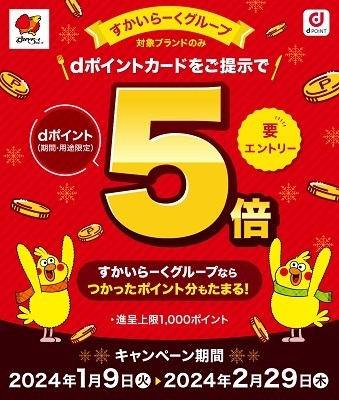 すかいらーくグループ（ガスト・バーミヤンなど）は2月がお得　ポイントカードは全て還元率アップ、JCBカードなら20%キャッシュバックも