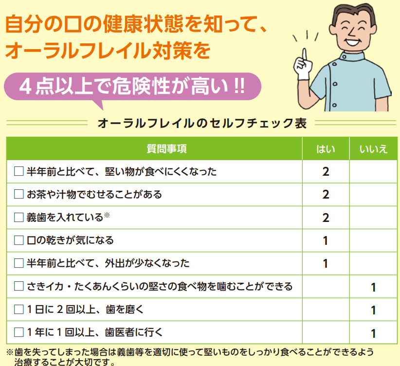 要介護にならない為に「オーラルフレイル」の予防とお得な対策法