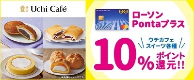 【ローソンPontaプラス】ウチカフェスイーツ10%還元・会員限定お試し引換券が4/30で終了　その他変更点まとめも
