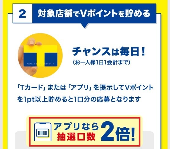 【Vポイント】6月30日までは「ぶいぶい誕生祭」！キャンペーンでの注目はこれ！アプリ登録して当選率を2倍に