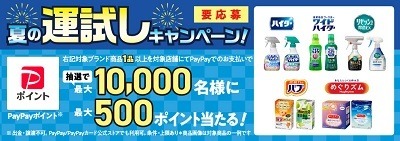 【PayPay】花王商品購入で30%還元　来店回数と対象ブランド購入でさらなるポイント還元も