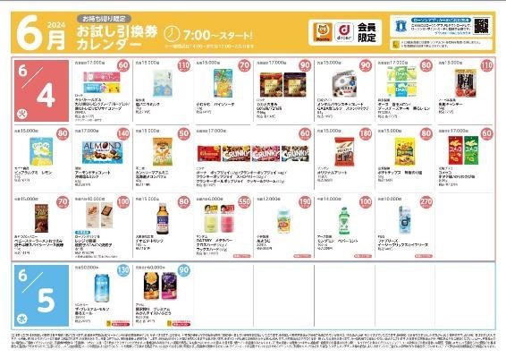 【ローソン】6月の「お試し引換券」対象商品・注目商品　5月の節約効果は1万1909円