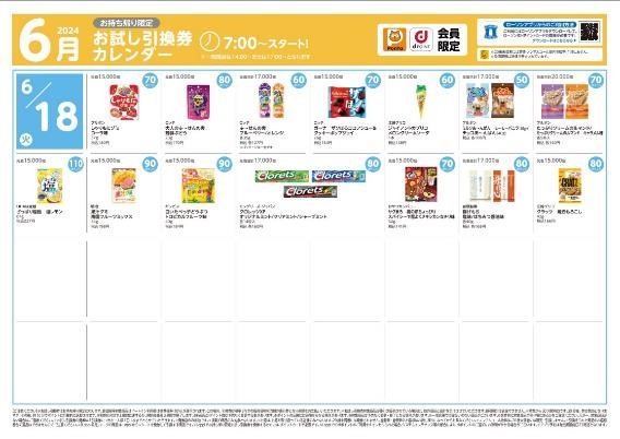 【ローソン】6月の「お試し引換券」対象商品・注目商品　5月の節約効果は1万1909円