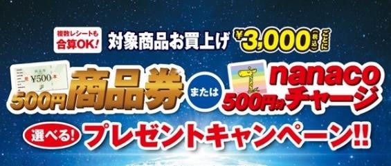 「アレ」がある最強商品券！ ヨーカドー「3000円購入ごと500円の商品券かnanacoがもらえる」６月のレシートは捨てない！！