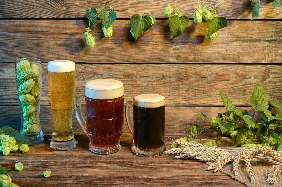 普通のビールと黒ビールを混ぜてみよう