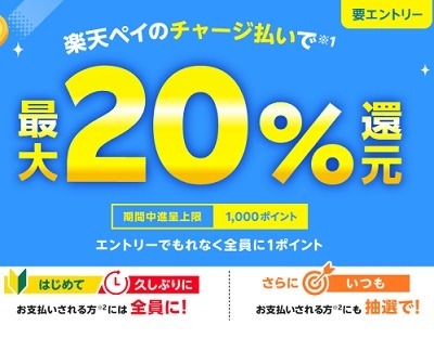 【楽天ペイ】誰でも1.5%還元が可能に　チャージ・支払い・ポイント利用でお得なキャンペーンも豊富