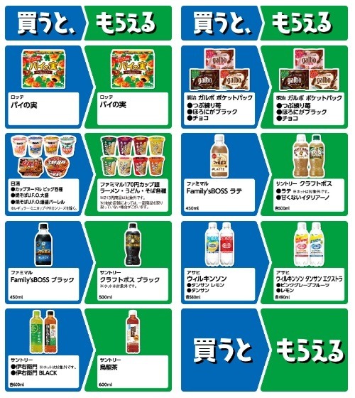 【ファミリーマート】6月11日スタート「1個買うと1個もらえる」3週間で25商品が対象に
