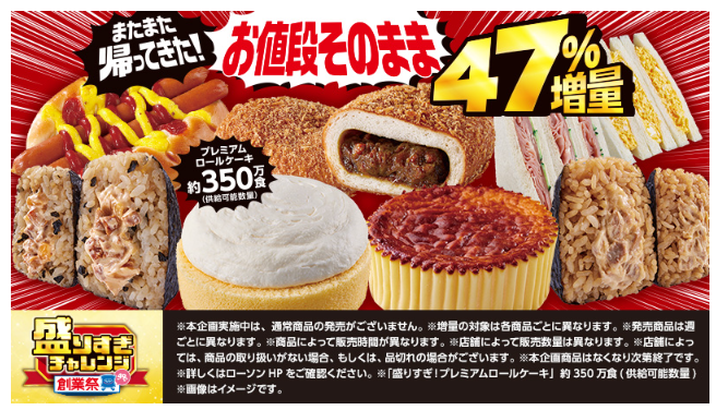 ローソン福袋入手！47％増量・1個買うと1個無料・同時購入、節約主婦が狙うは入手可能なお得商品