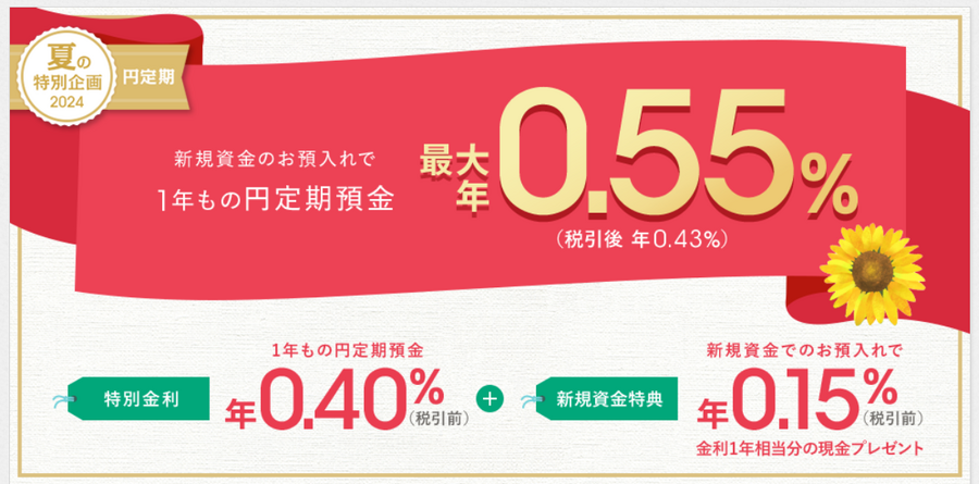 楽天銀行・SBI新生銀行・auじぶん銀行もスタート！　夏の定期預金キャンペーン情報（6/7日現在）