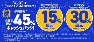 大阪のキャッシュレスが熱い！　マック・かつやなどでのVisaタッチ決済で30%キャッシュバック　三井住友カード・三菱UFJニコスなどは上乗せも