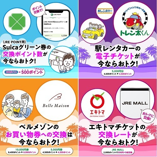 2024夏「JRE POINT」のキャンペーンまとめ　お得な交換率やポイント10倍など参加しやすいキャンペーンがいっぱい