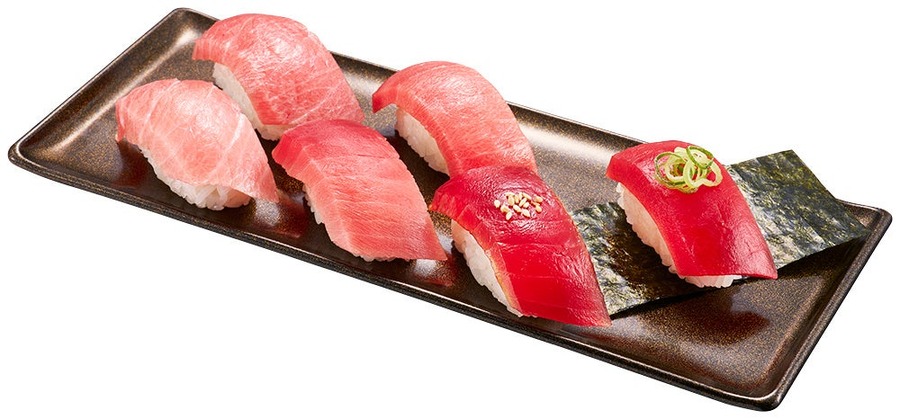 スシロー40周年記念「別格まぐろ祭」天然本鮪と天然インド鮪食べ比べ！ 大切りびんちょう鮪税込100円！