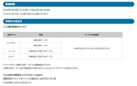 ファミマのアプリのメンバーズプログラムが開始！　キャンペーン参加方法・参加するべきか辛口診断