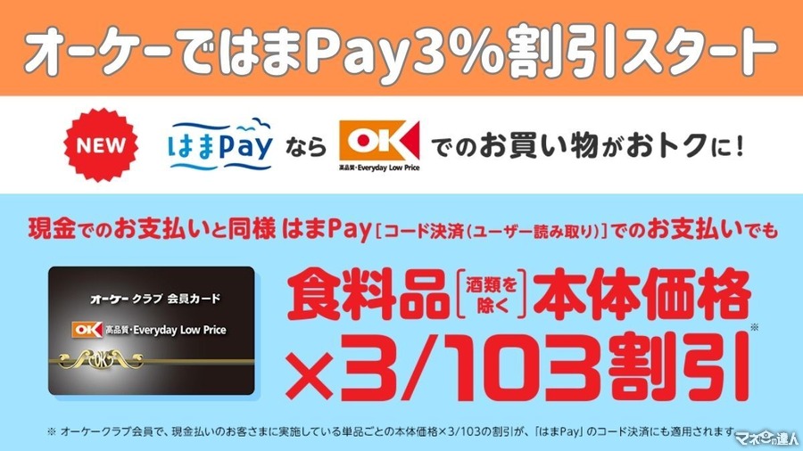 【オーケークラブ割引】横浜銀行「はまPay」がキャッシュレス唯一の3%オフ適用に　前払いキャッシュレスの時代到来か
