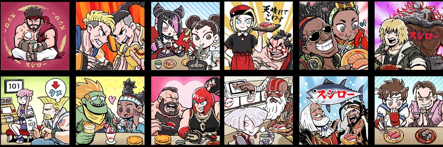 スシロー「大切り対決！まぐろVSサーモン」100円！「ストファイ」コラボ限定ピックやステッカーもすごい！