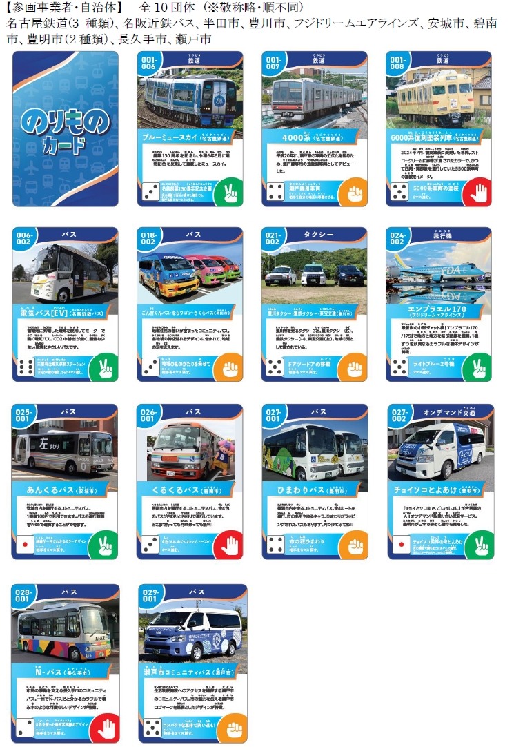 名古屋鉄道「のりものカード」第三弾！配布開始（7/25～）
