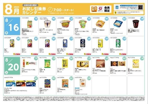 【ローソン】8月の「お試し引換券」対象商品・注目商品7月の節約効果は1万1752円！