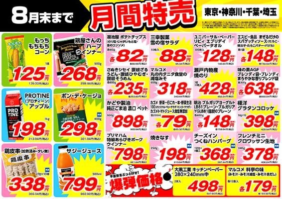 業ス「月間特売品2024年8月」マニアおすすめ5商品　保冷剤＋保冷バッグ持って行きましょう