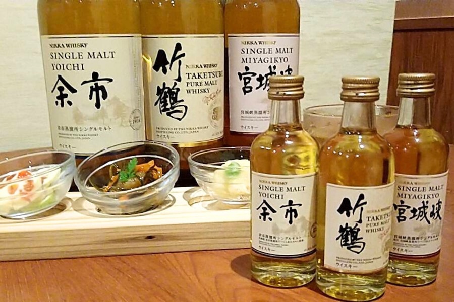 希少ジャパニーズウイスキーの飲み比べセット登場！「にほんいち」本町店　持ち帰りも可能